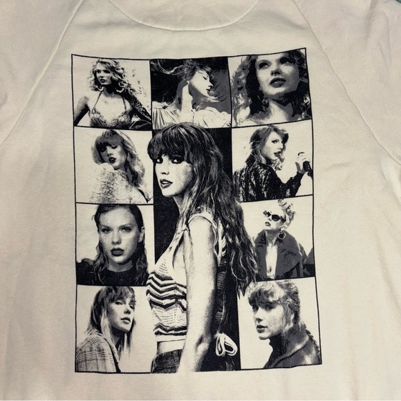 Taylor Swift Eras Tour cream hoodie size L - Picture 2 of 6